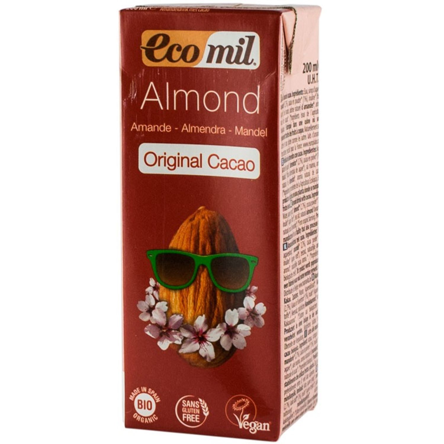Bautura Bio de migdale cu cacao, 200 ml Ecomil fotografia produsului