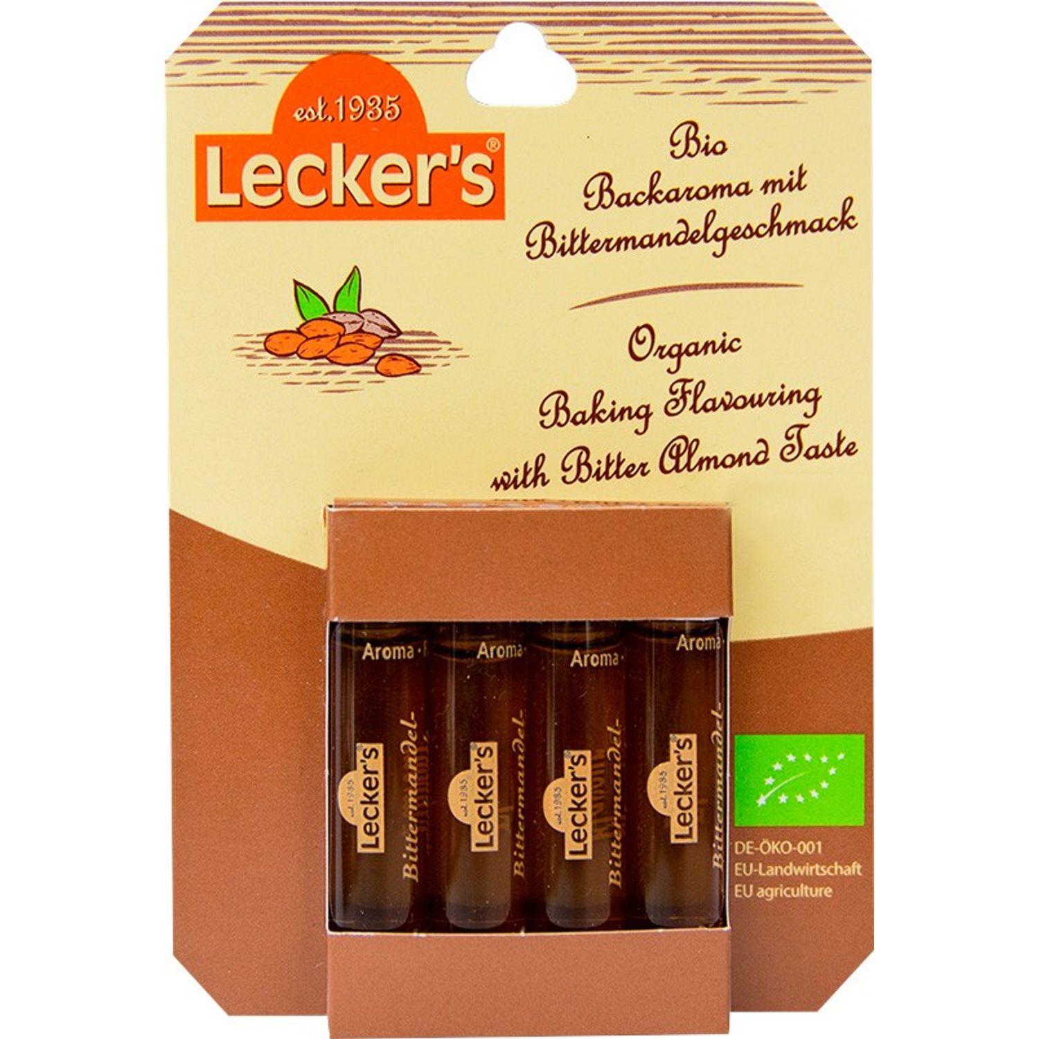 Aroma de migdale amare Bio, pentru copt 4x2 ml Lecker's fotografia produsului