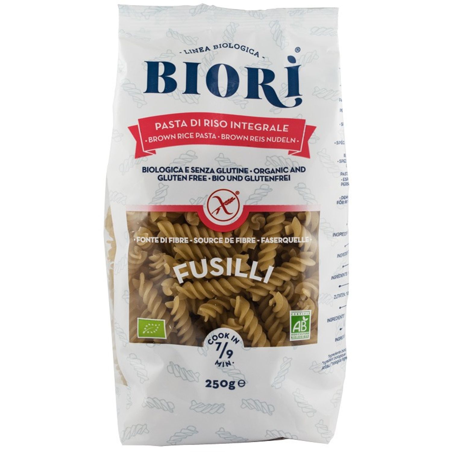 Fusilli Bio din faina de orez brun, 250 g Biori fotografia produsului