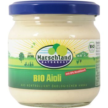 Sos bio aioli cu 8% usturoi, 180 g/190 ml marschland naturkost