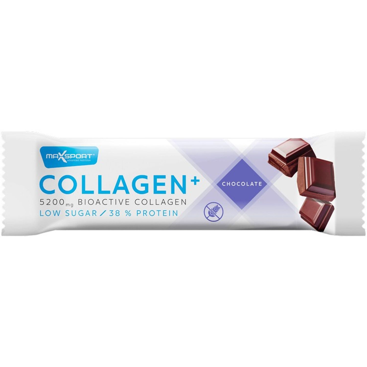 Baton proteic cu colagen+ si ciocolata, 40g Max sport fotografia produsului