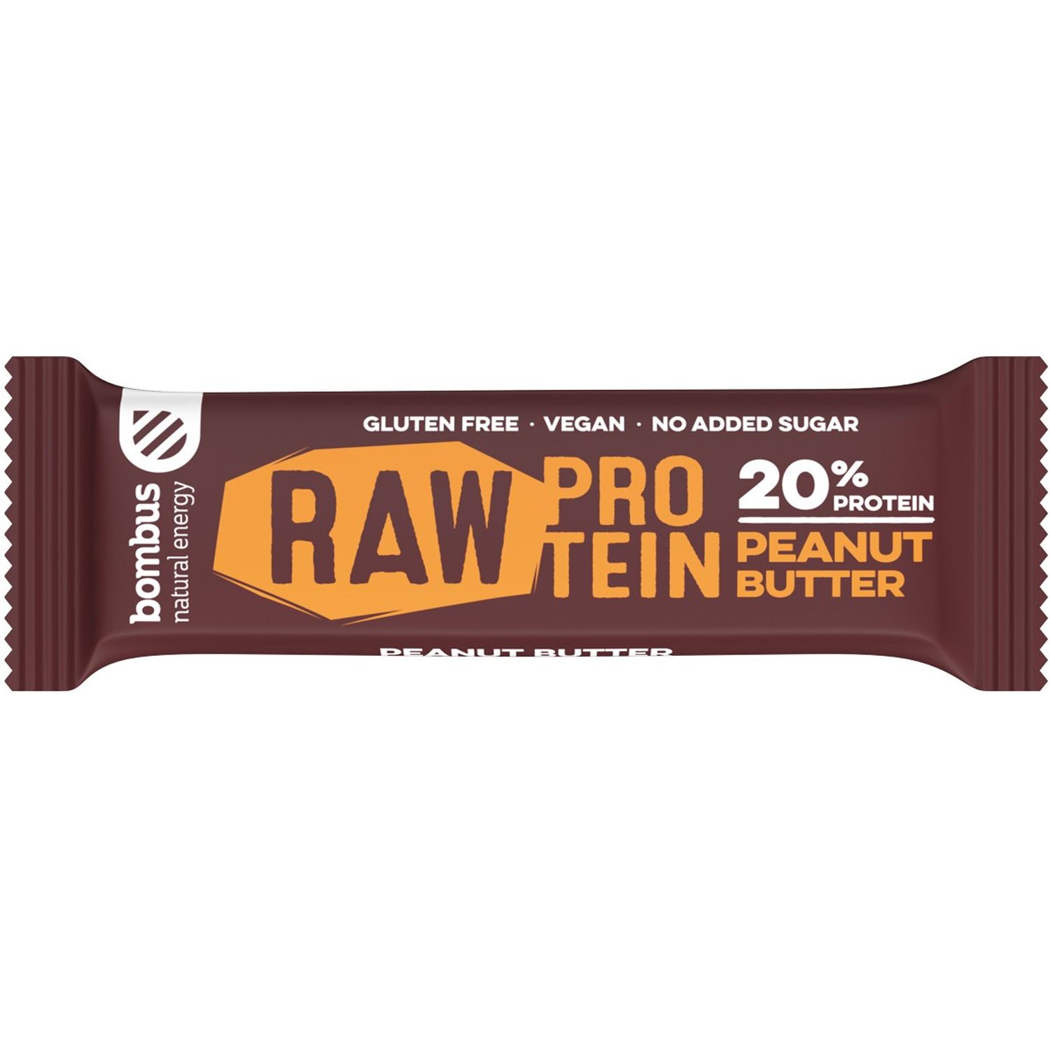 Baton proteic cu unt de arahide, 20% proteine, 50g Bombus fotografia produsului
