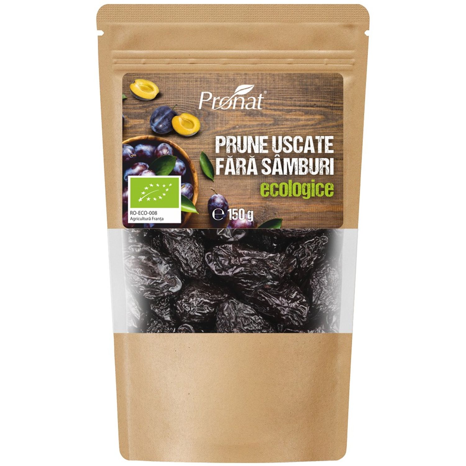 Prune uscate Bio fara samburi 150 g fotografia produsului