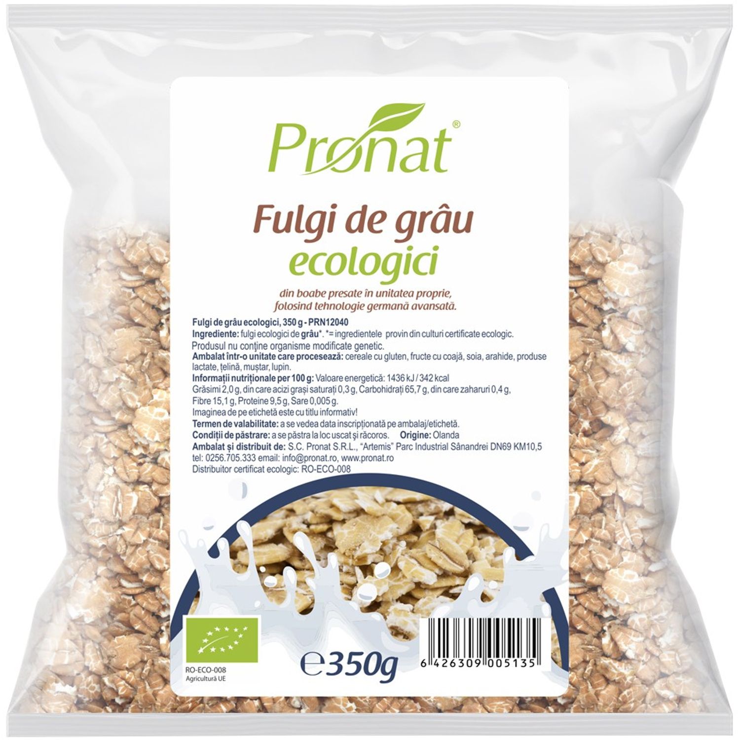 Fulgi de grau Bio 350 g fotografia produsului