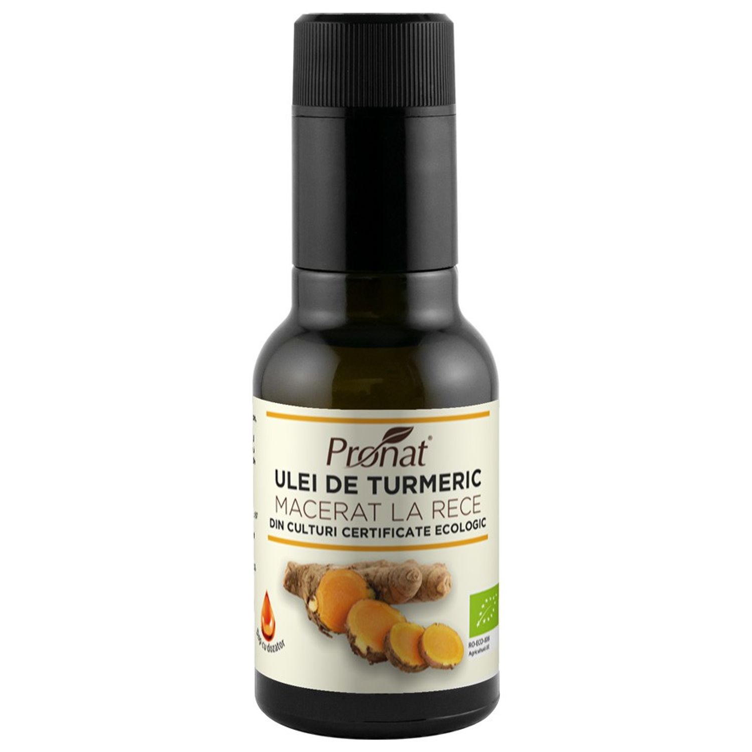 Ulei Bio de turmeric (curcuma) macerat la rece, 100 ml fotografia produsului