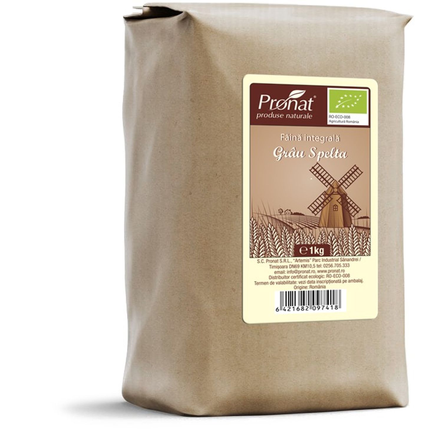 Faina integrala de grau spelta Bio, 1 kg fotografia produsului