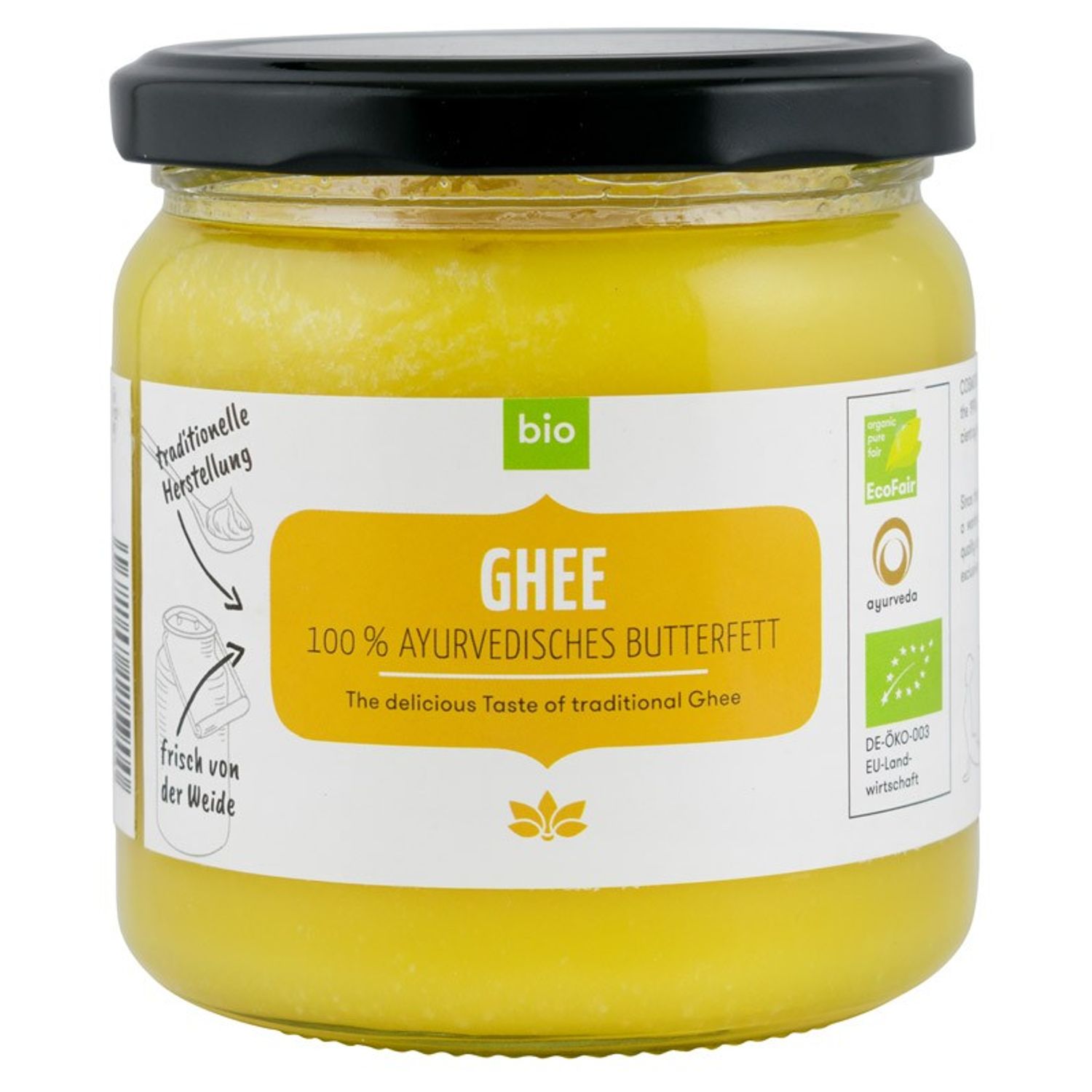 Ghee (unt pur) Bio 300g cosmoveda fotografia produsului