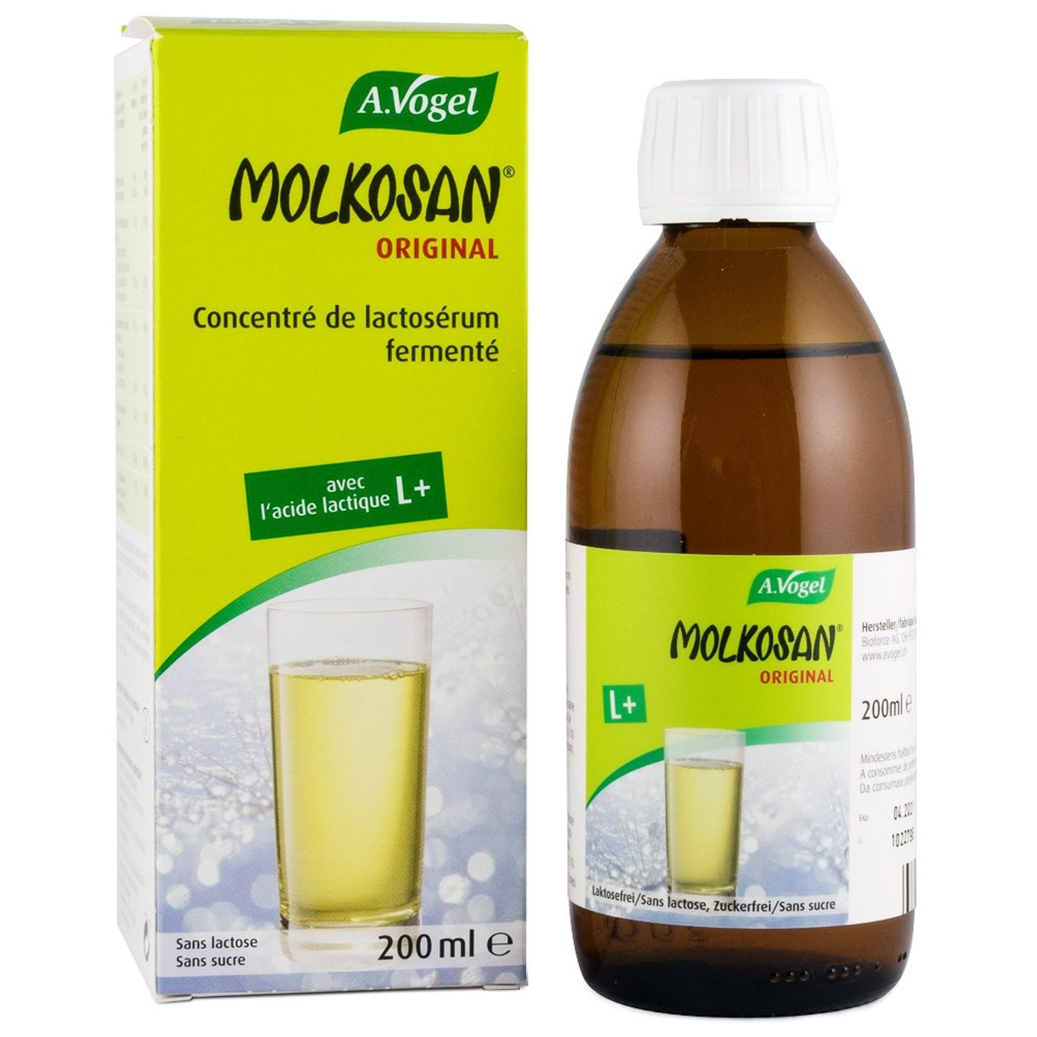 Molkosan original concentrat de zer fermentat, 200 ml a. Vogel fotografia produsului View 2 L
