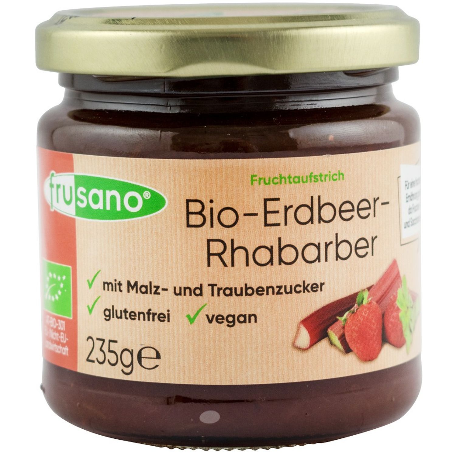Gem Bio de capsuni si rubarba, 235 g frusano fotografia produsului