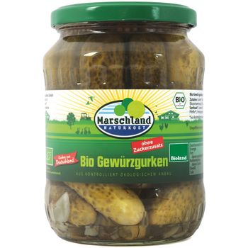 Castraveti bio condimentati, fara zahar, 670/360 g marschland naturkost