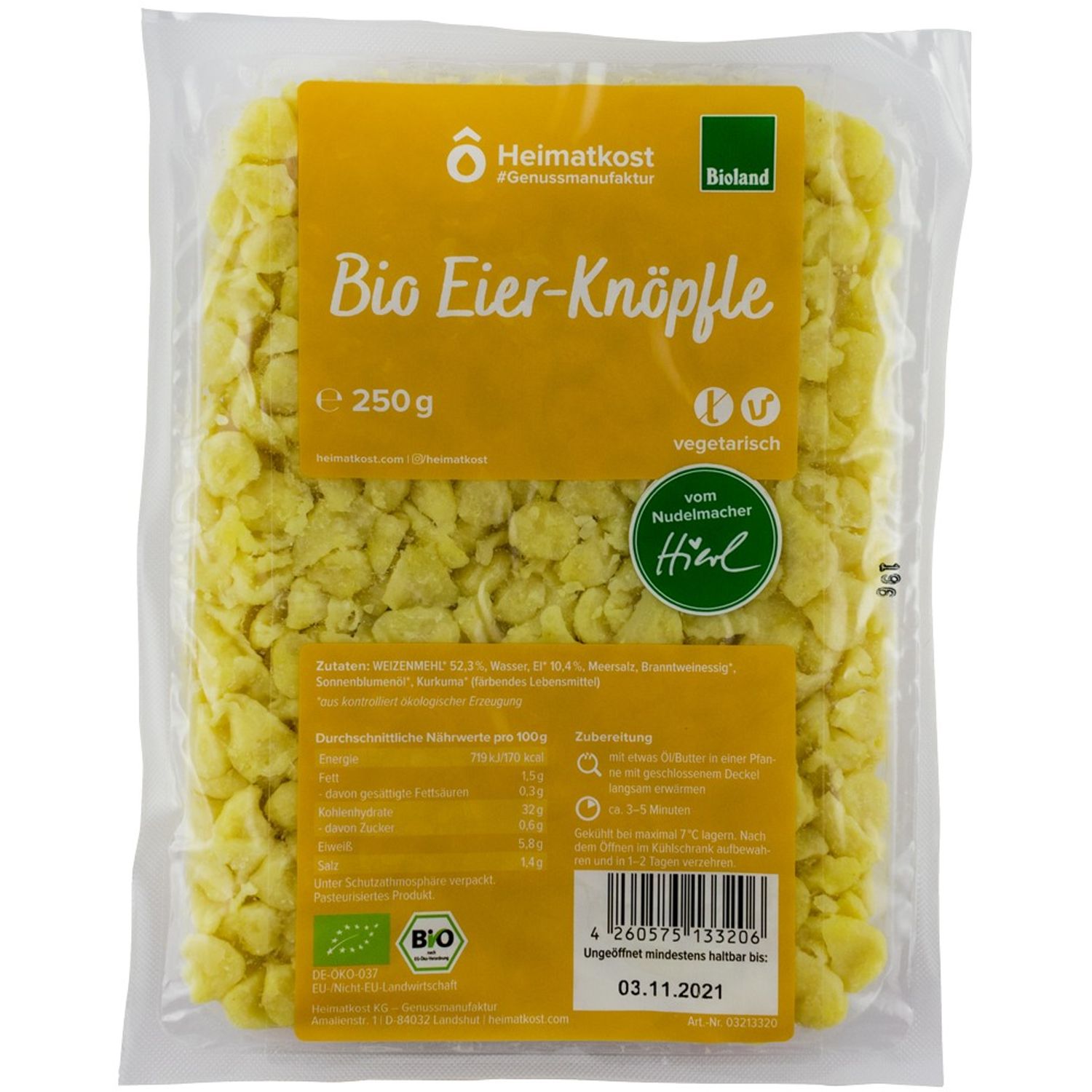 Paste Bio proaspete cu ou, 250g heimatkost fotografia produsului