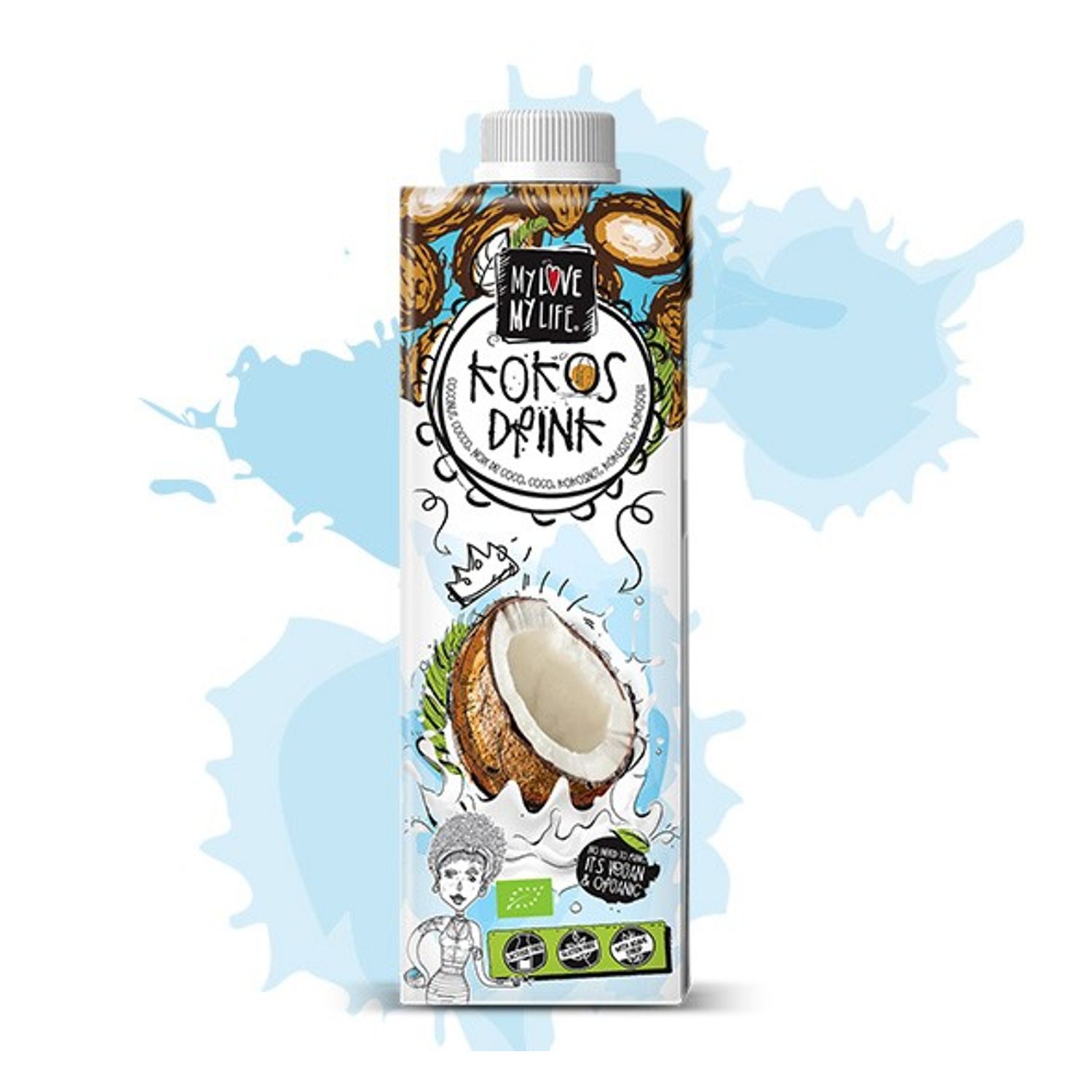 Lapte de cocos uht, Bio 750 ml, Mylove-Mylife fotografia produsului View 2 L
