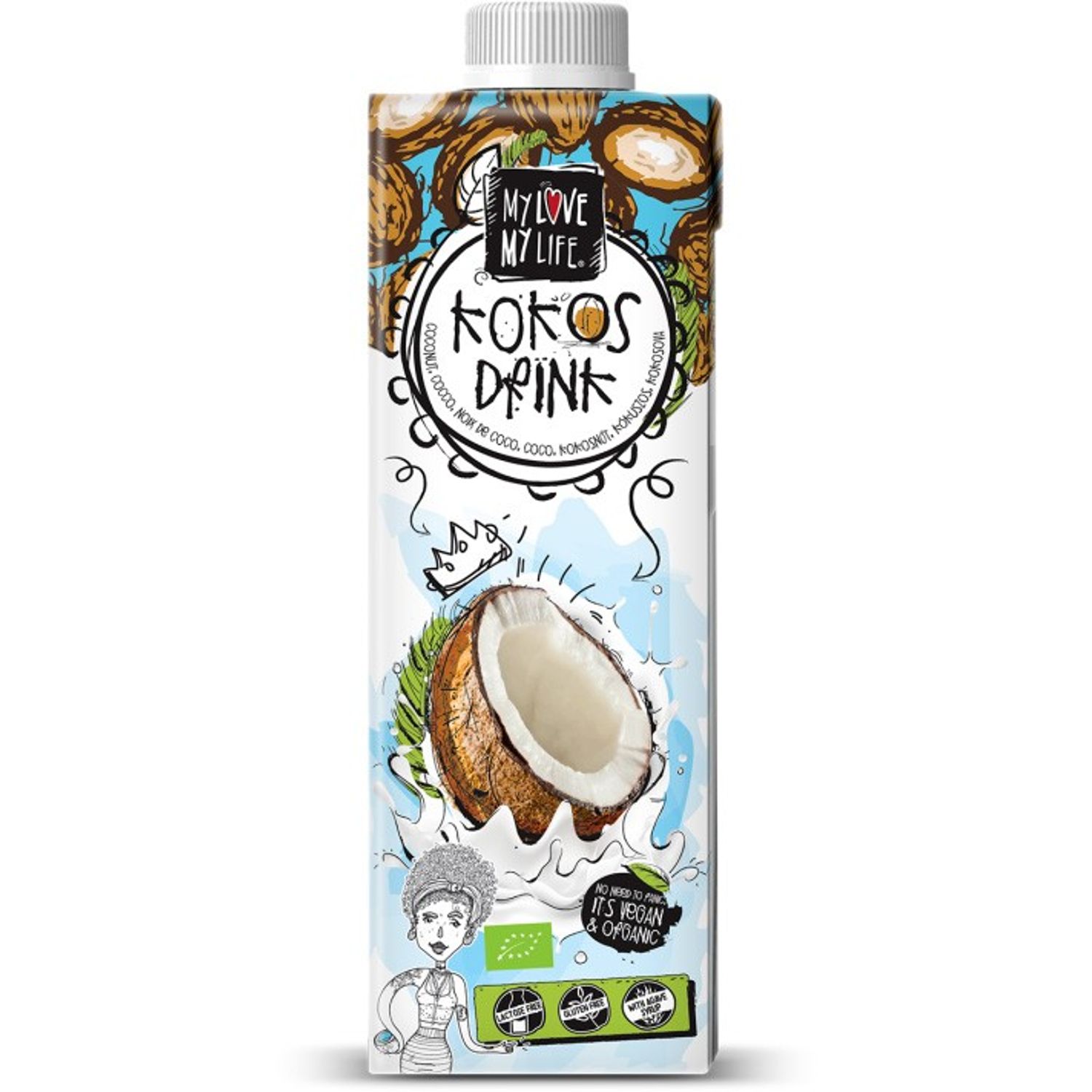 Lapte de cocos uht, Bio 750 ml, Mylove-Mylife fotografia produsului