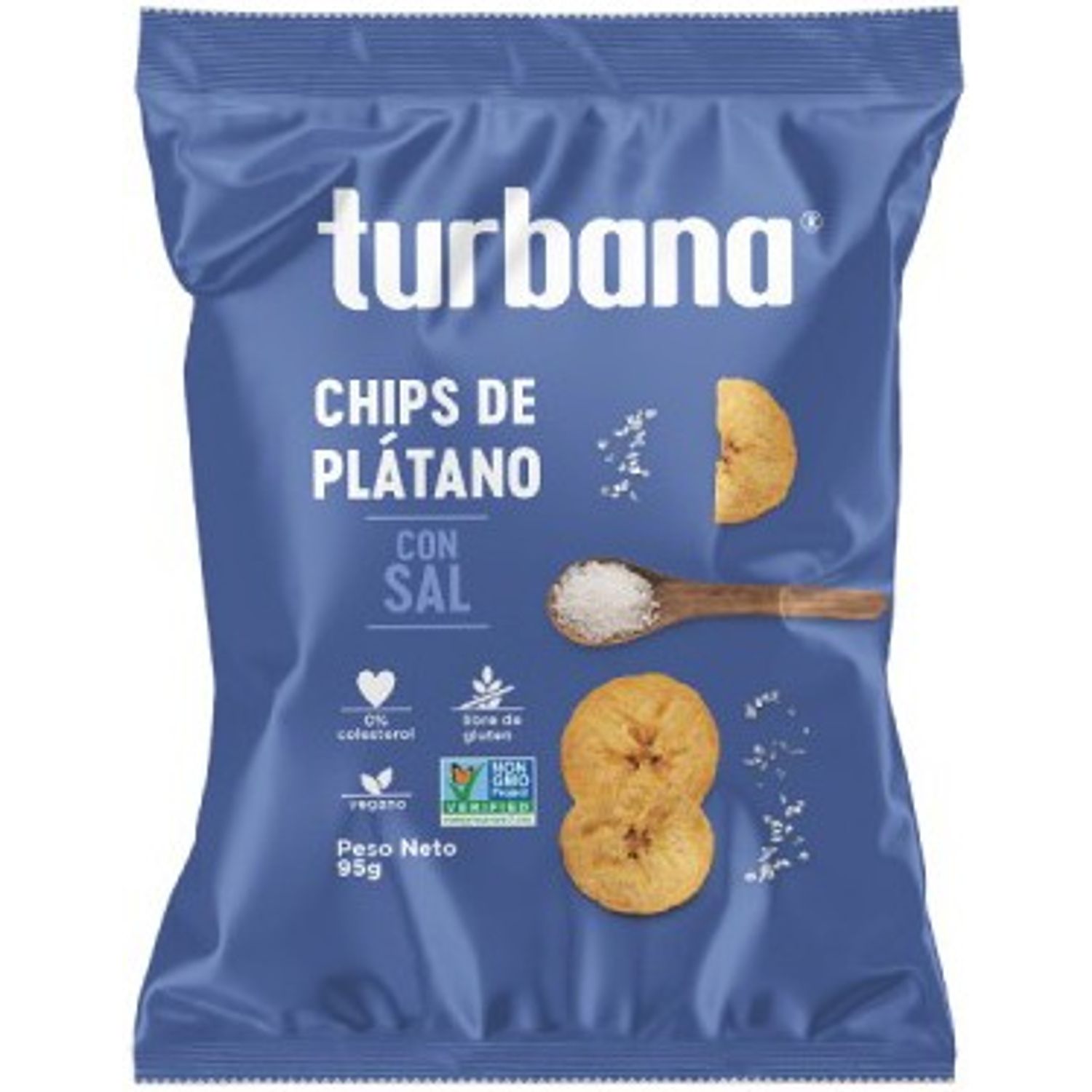 Chipsuri de plantan verde, 95g turbana fotografia produsului
