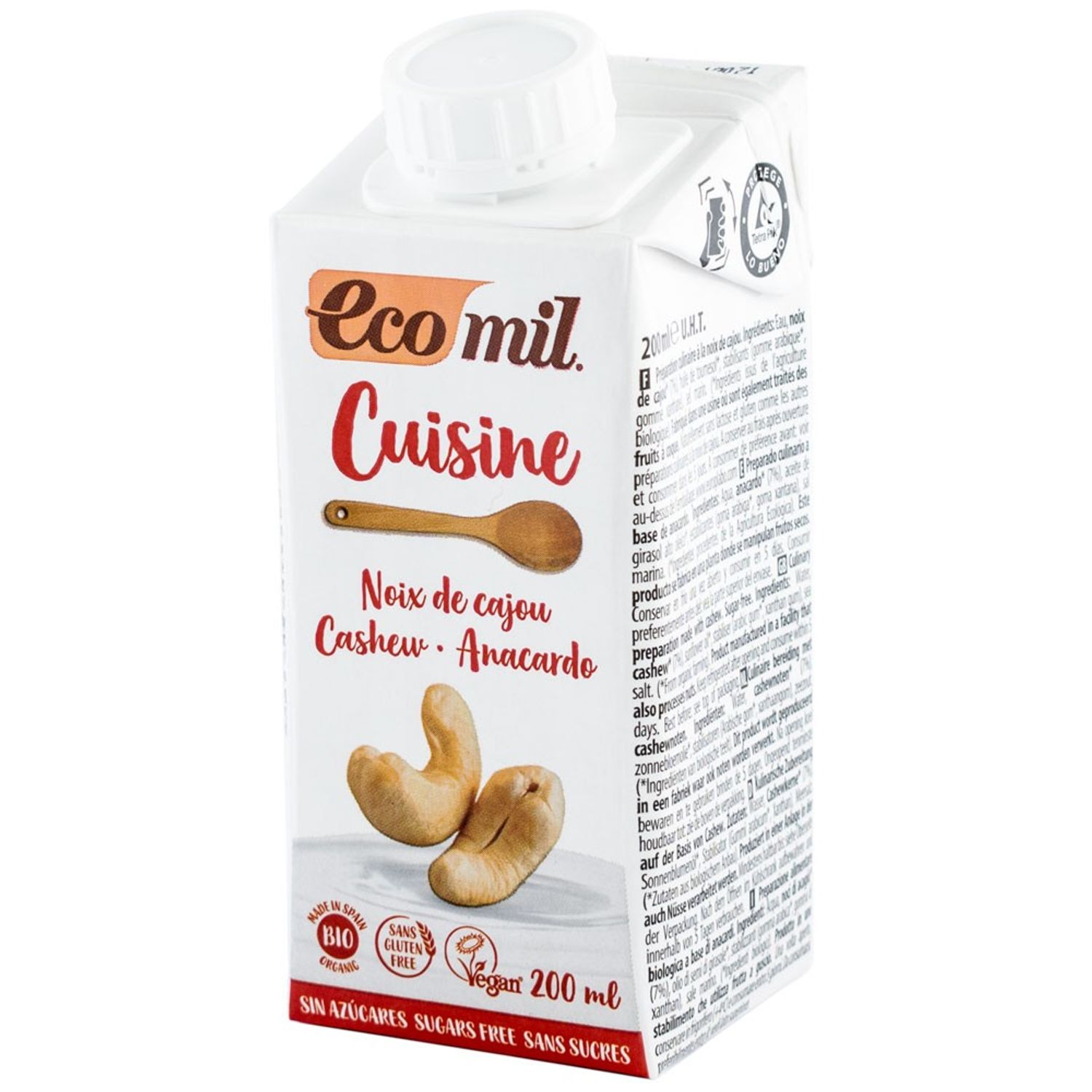 Crema vegetala Bio pentru gatit din caju, 200 ml Ecomil cuisine fotografia produsului