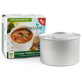 Supa crema de somon salbatic cu legume fine de gradina, bio, 400ml fontaine