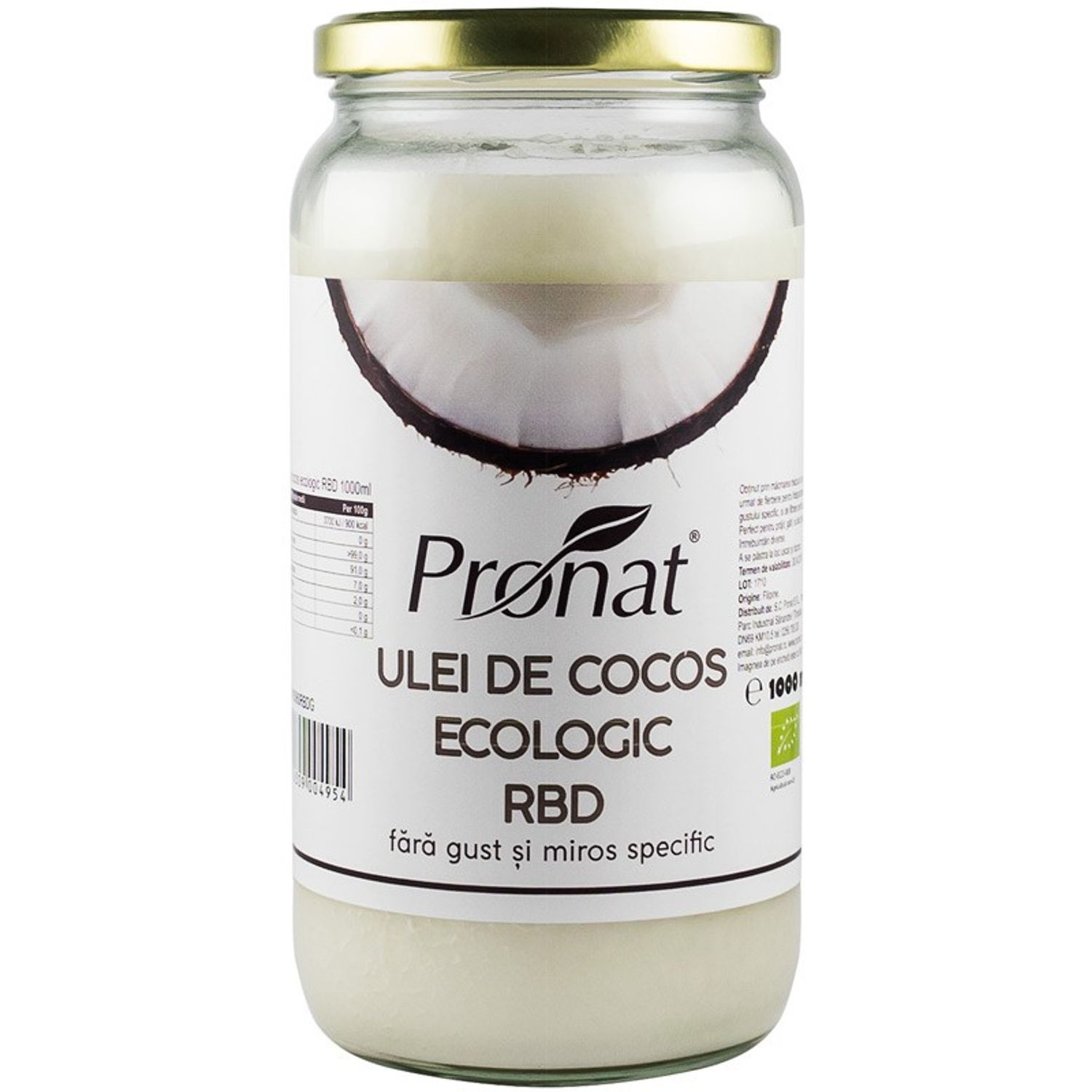 Ulei de cocos Bio rbd, 1000 ml fotografia produsului