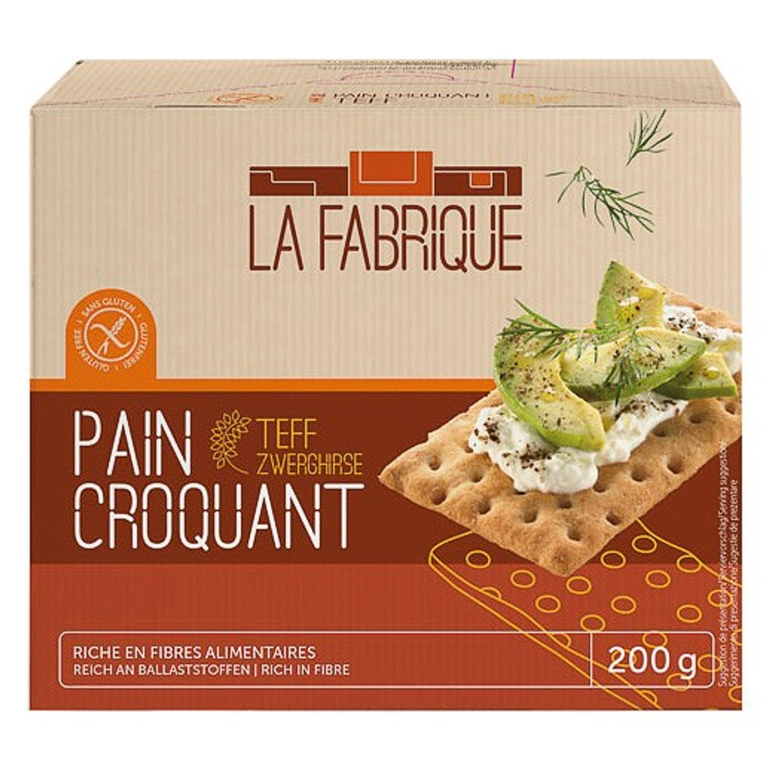 Paine crocanta cu teff, 200 g La Fabrique fotografia produsului