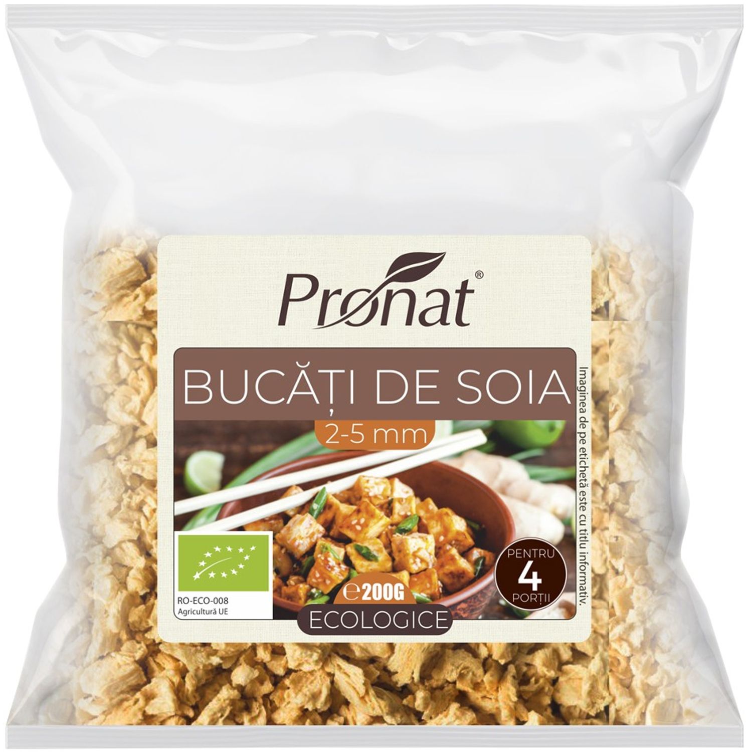 Bucati de soia Bio 2-5mm, 200 g fotografia produsului