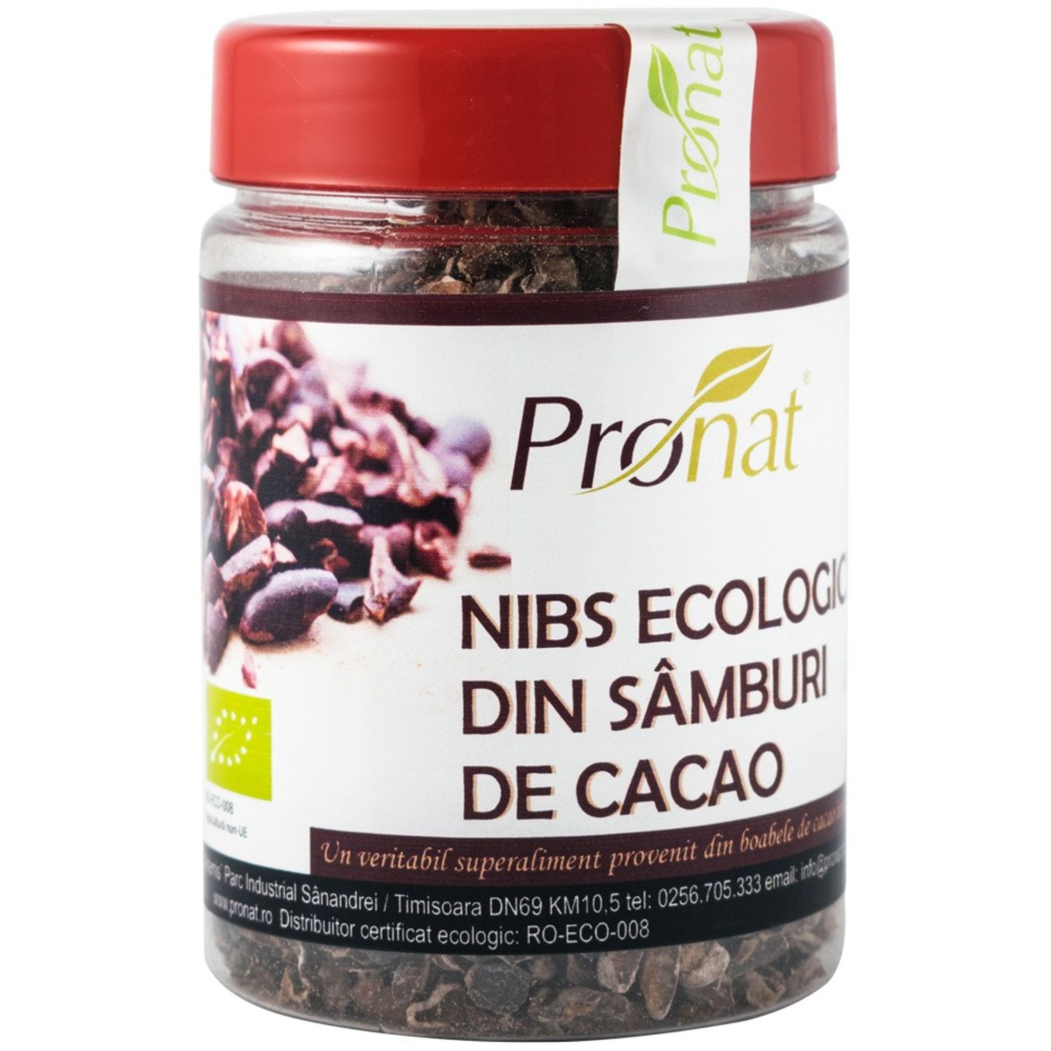 Nibs Bio din samburi de cacao, 130 g fotografia produsului
