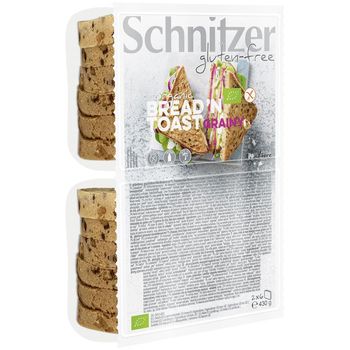 Paine toast bio fara gluten, cu seminte de chia, 430 gr schnitzer glutenfree
