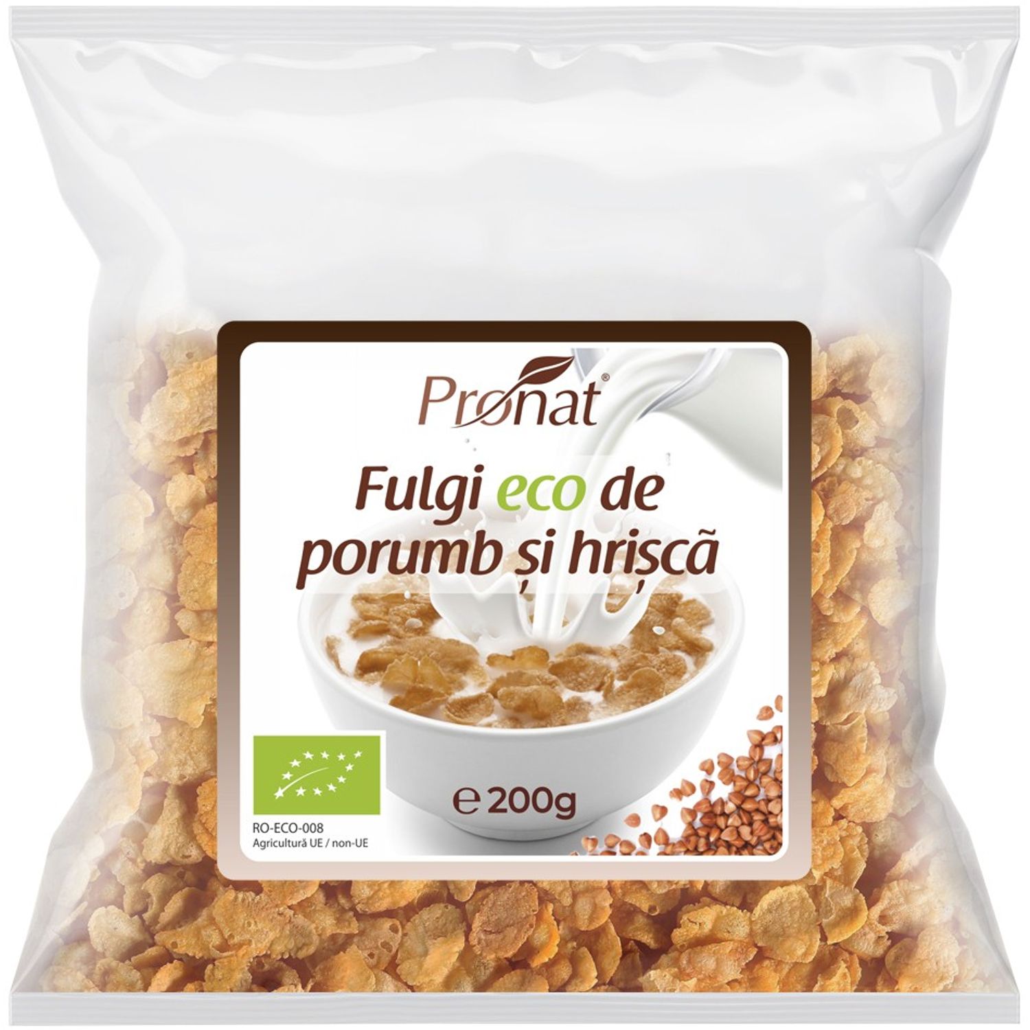 Fulgi Bio de porumb si hrisca, 200g fotografia produsului