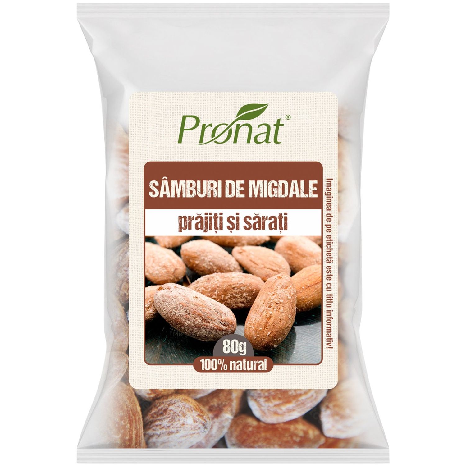 Samburi de migdale prajiti si sarati, 80g fotografia produsului