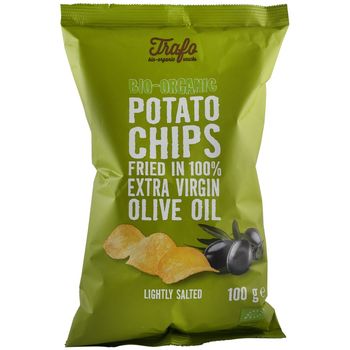 Trafo - chipsuri bio putin sarate, prajite in ulei de masline, 100g