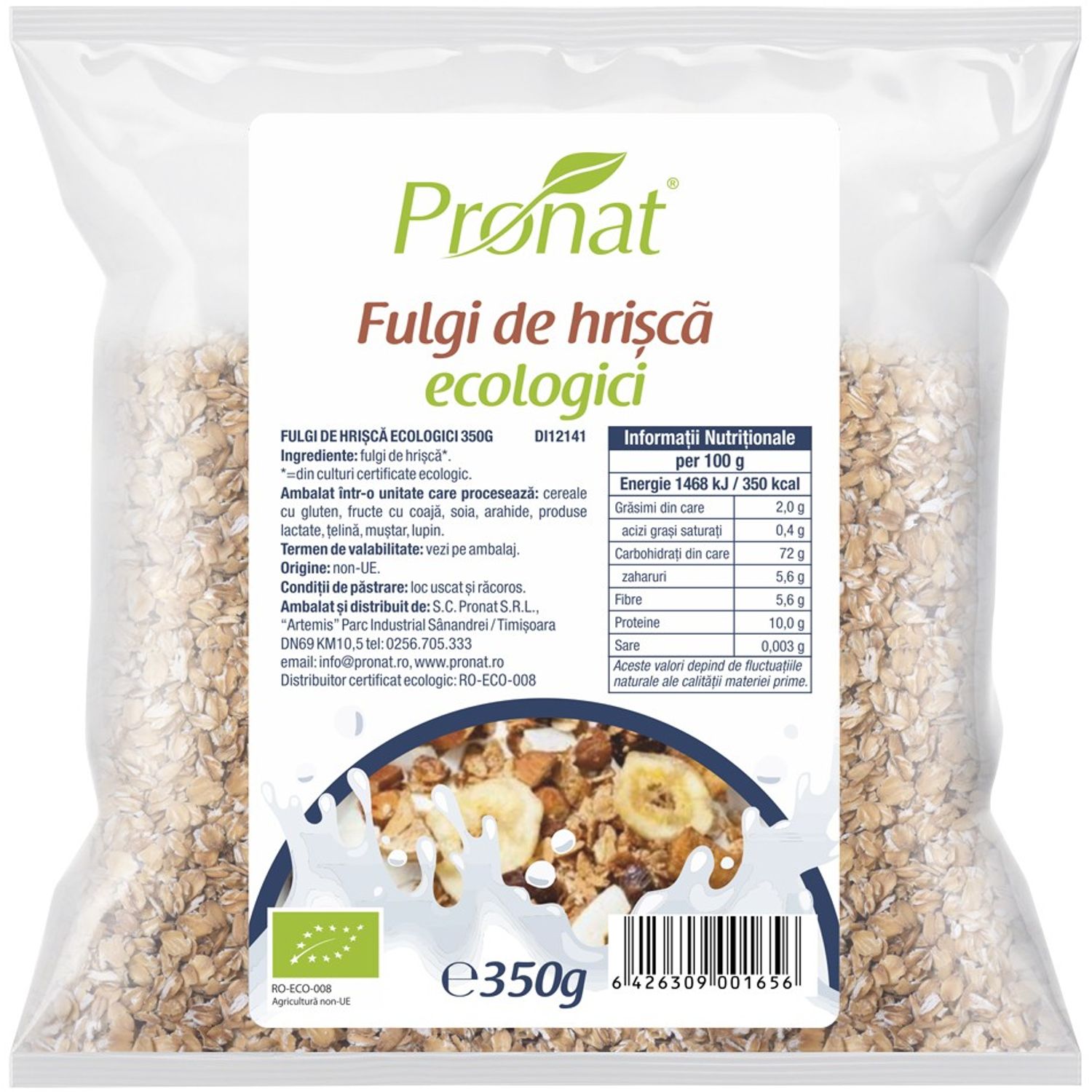 Fulgi de hrisca Bio, 350 g fotografia produsului