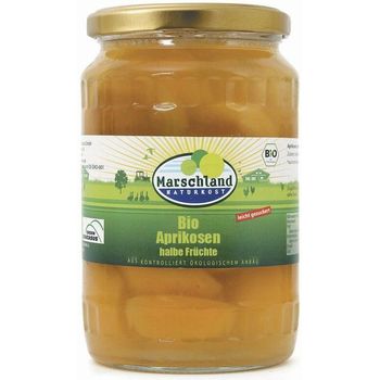 Compot bio de caise jumatati, 680 g/360 g marschland naturkost