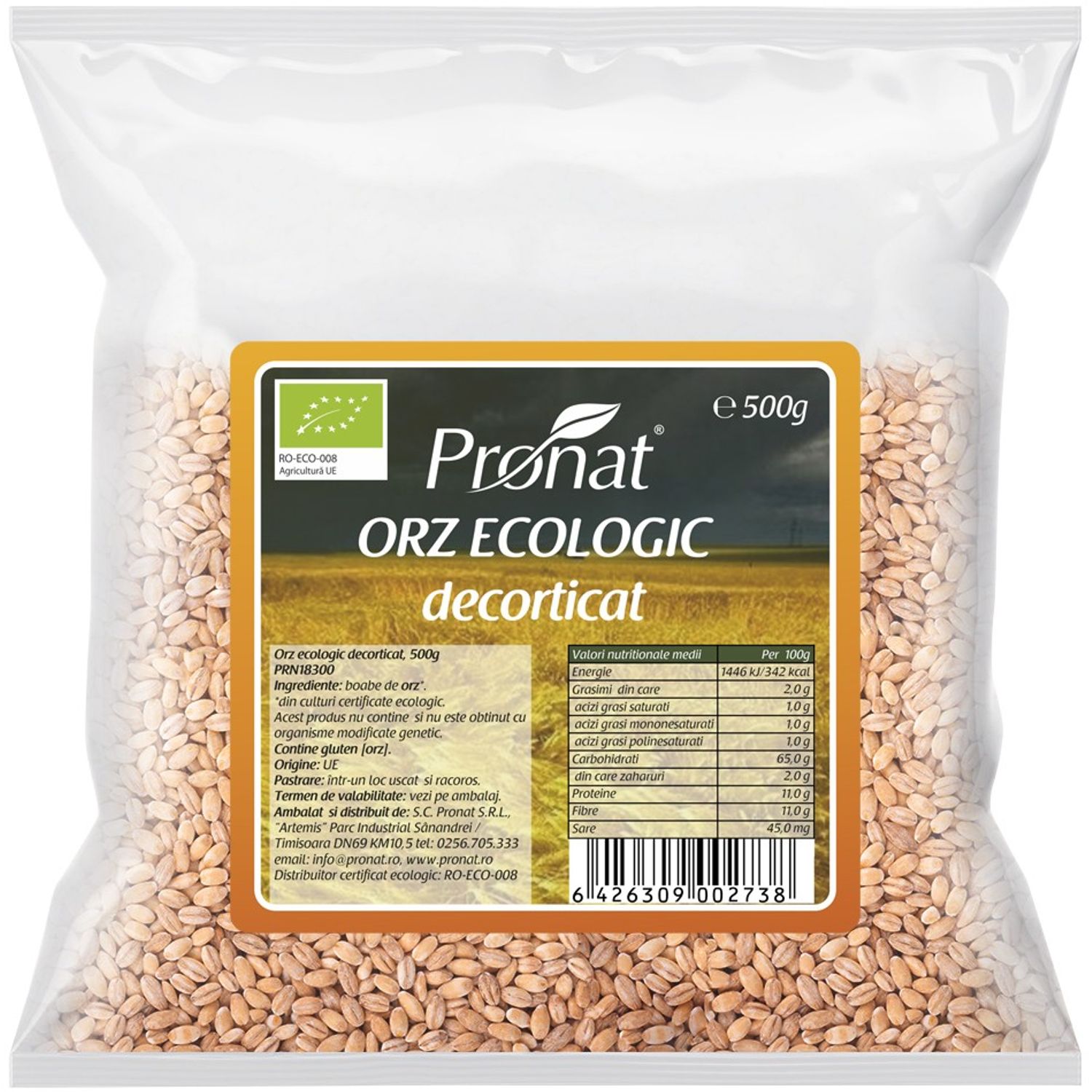 Orz Bio decorticat, 500 g fotografia produsului