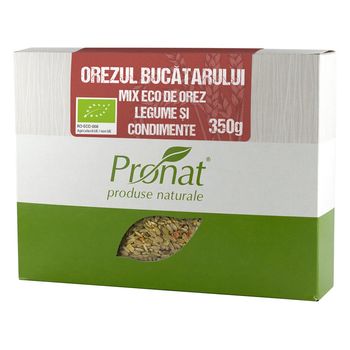 Orezul bucatarului mix bio de orez, legume si condimente, 350g