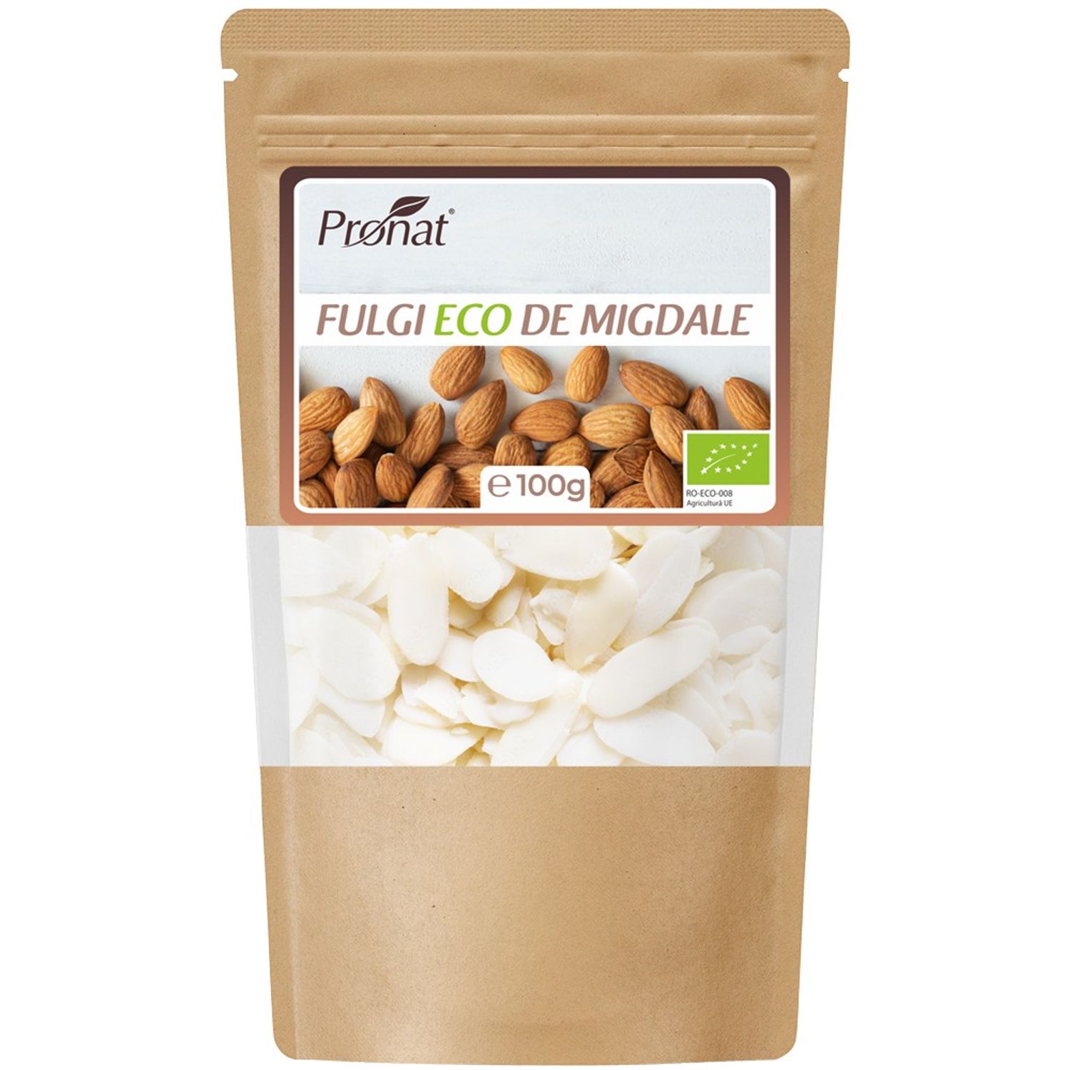 Fulgi Bio de migdale 100g fotografia produsului
