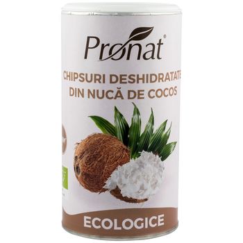 Chipsuri deshidratate din nuca de cocos, bio, 110 g