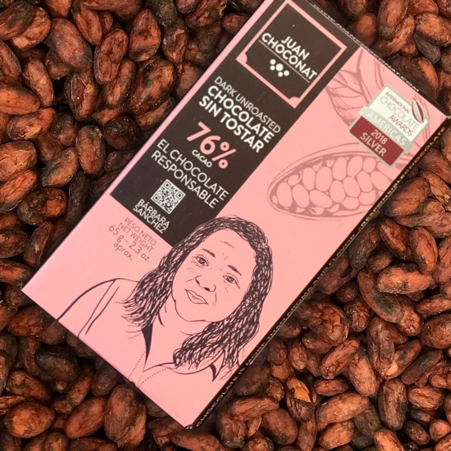 Ciocolata 76% cacao neprajita, 65g Juan Choconat fotografia produsului View 2 L