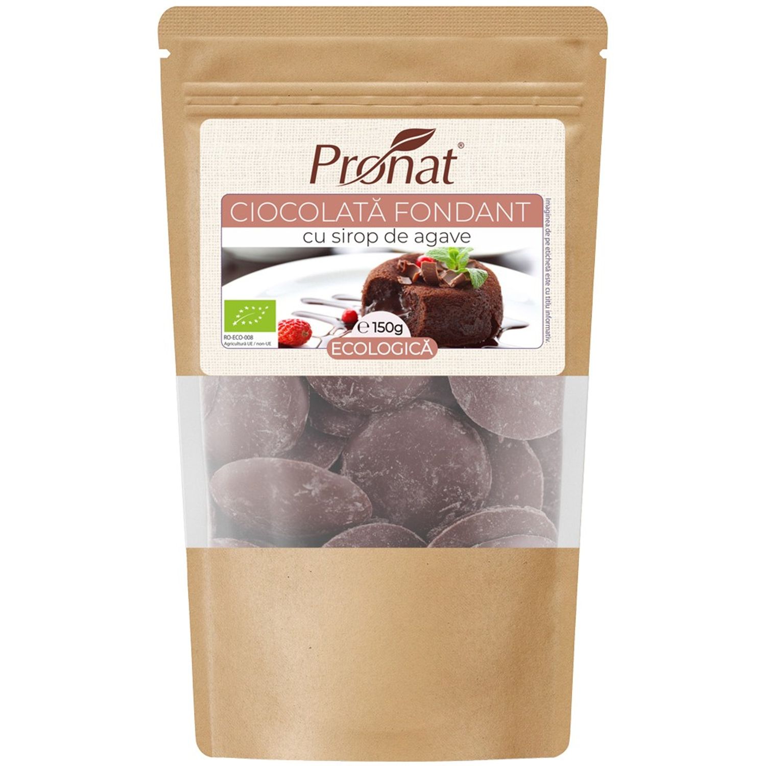 Ciocolata fondant Bio cu sirop de agave 150g fotografia produsului