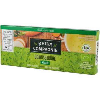 Supa bio concentrata de legume, 12 cuburi natur compagnie