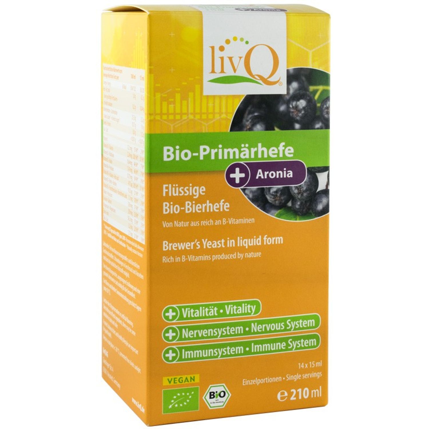 Drojdie primara Bio cu aronia, 210 ml livQ fotografia produsului