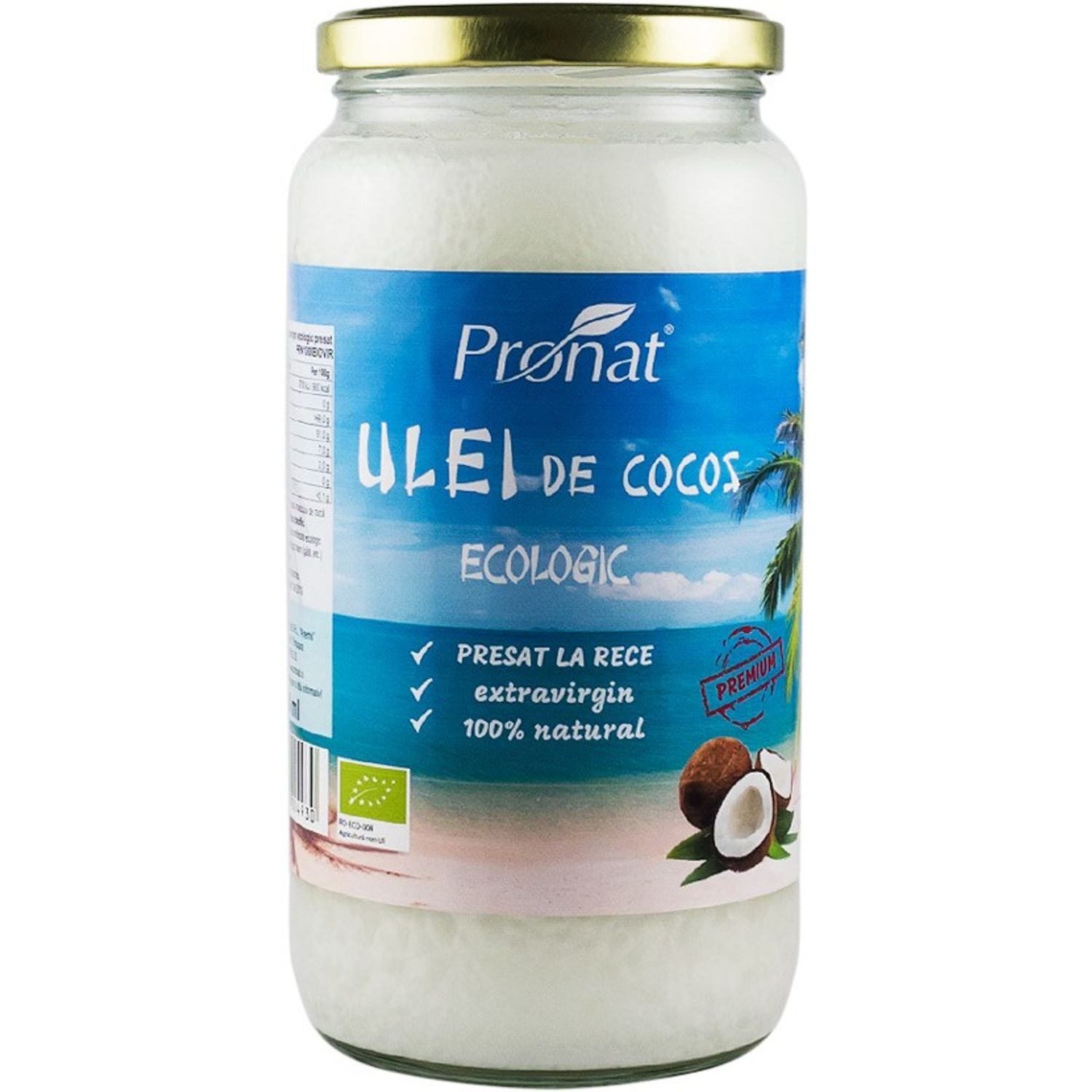 Ulei de cocos extravirgin Bio presat la rece 1000 ml fotografia produsului