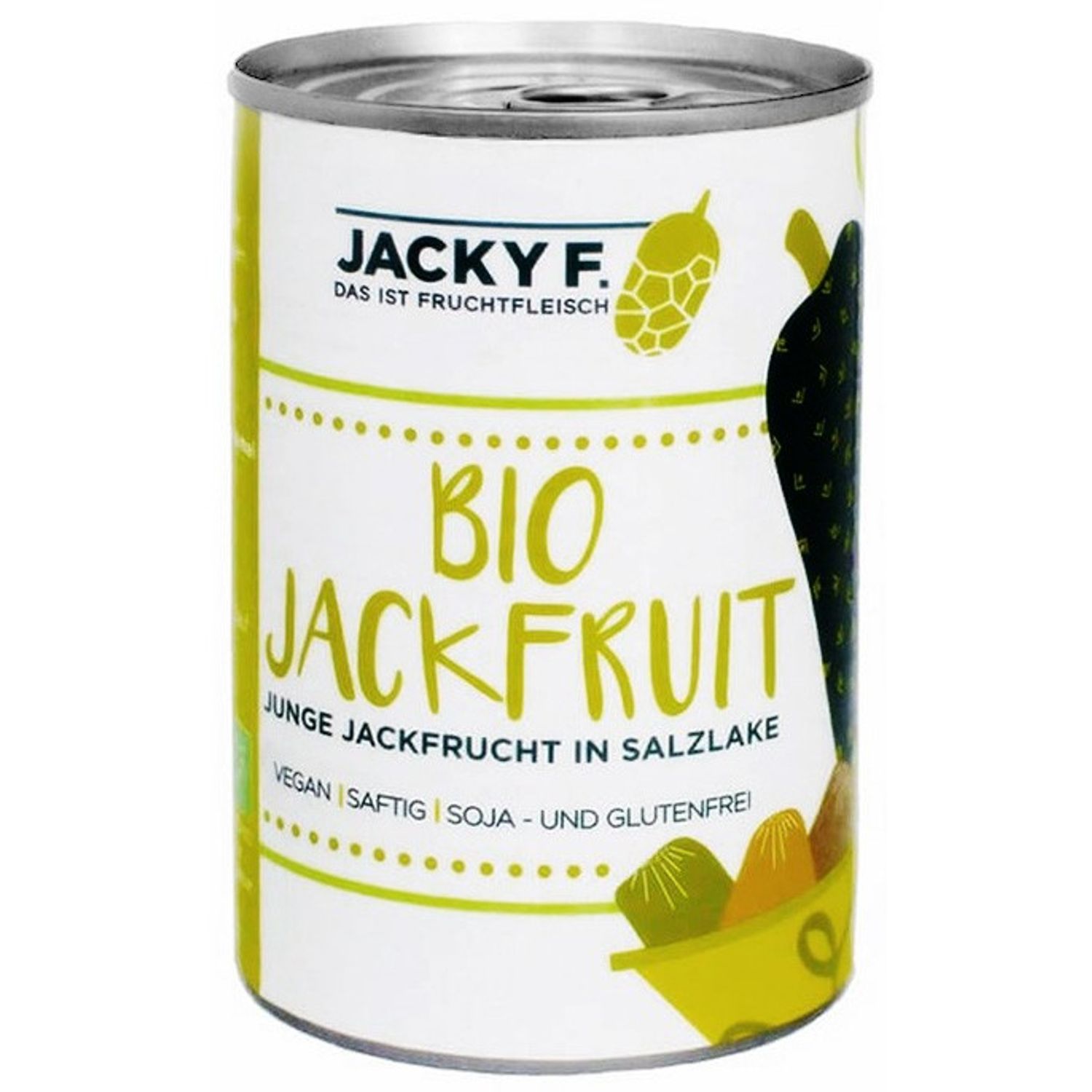 Jackfruit Bio in saramura, 400g / 225 g jacky f. fotografia produsului