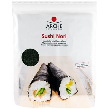 Sushi nori alge marine prajite pentru sushi, 7 foi x 2,4 g / 17 g arche