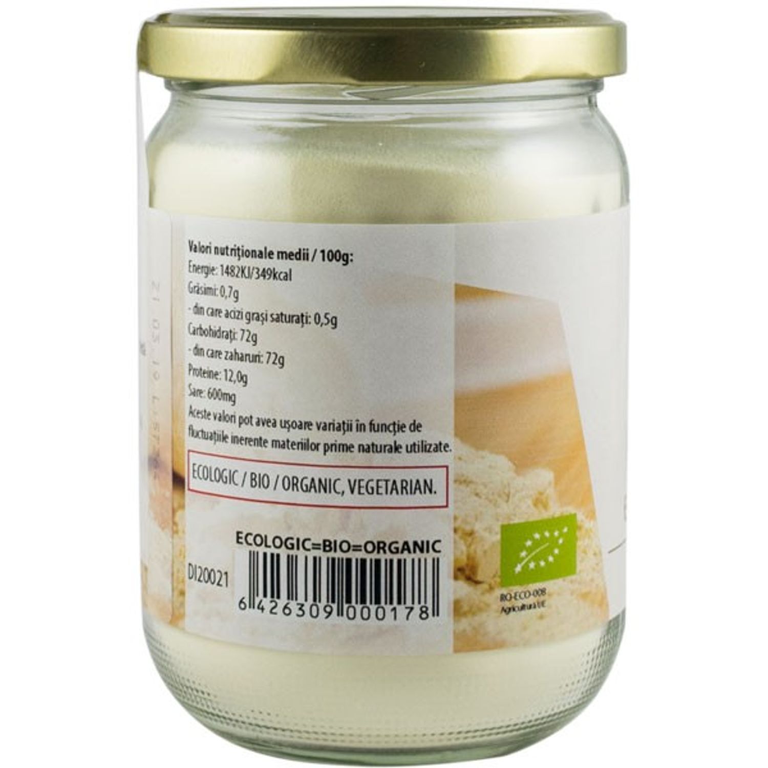 Pudra proteica de zer Bio, 300 g fotografia produsului View 3 L