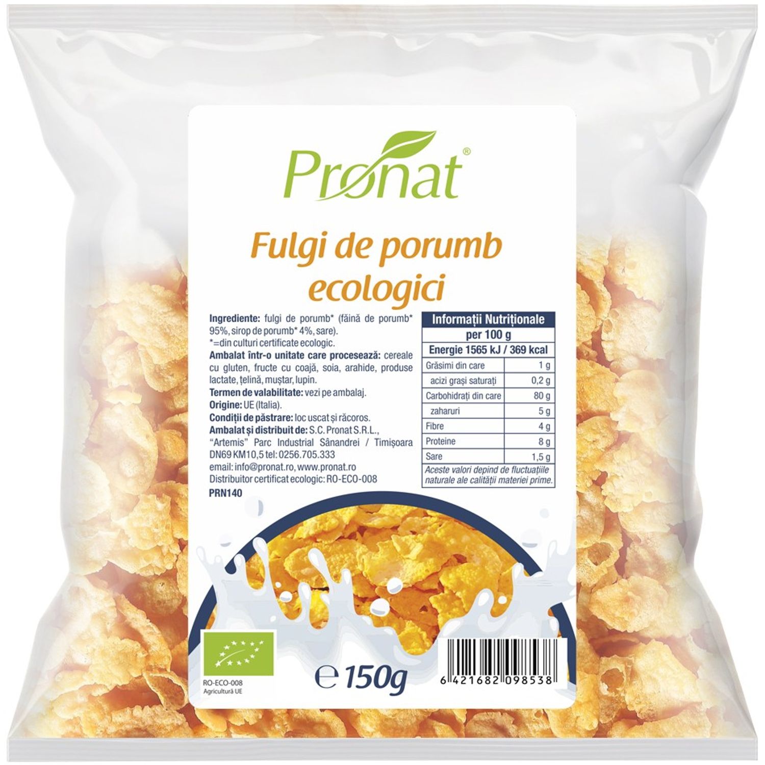 Fulgi de porumb Bio, 150 g fotografia produsului