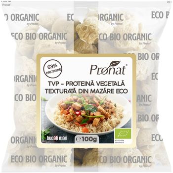 Tvp - proteina vegetala texturata din mazare bio, 100 g