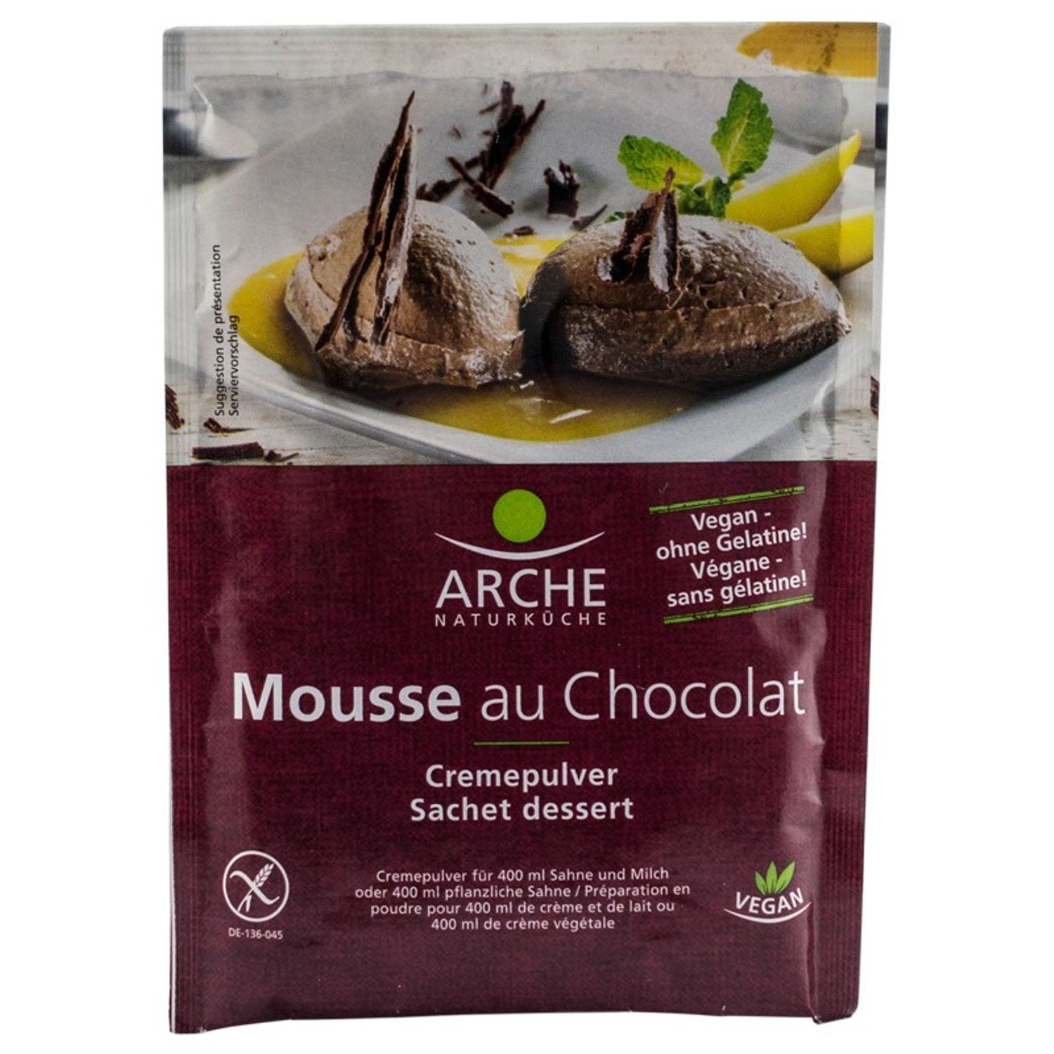 Mousse Bio de ciocolata, 78 g Arche Naturkuche fotografia produsului