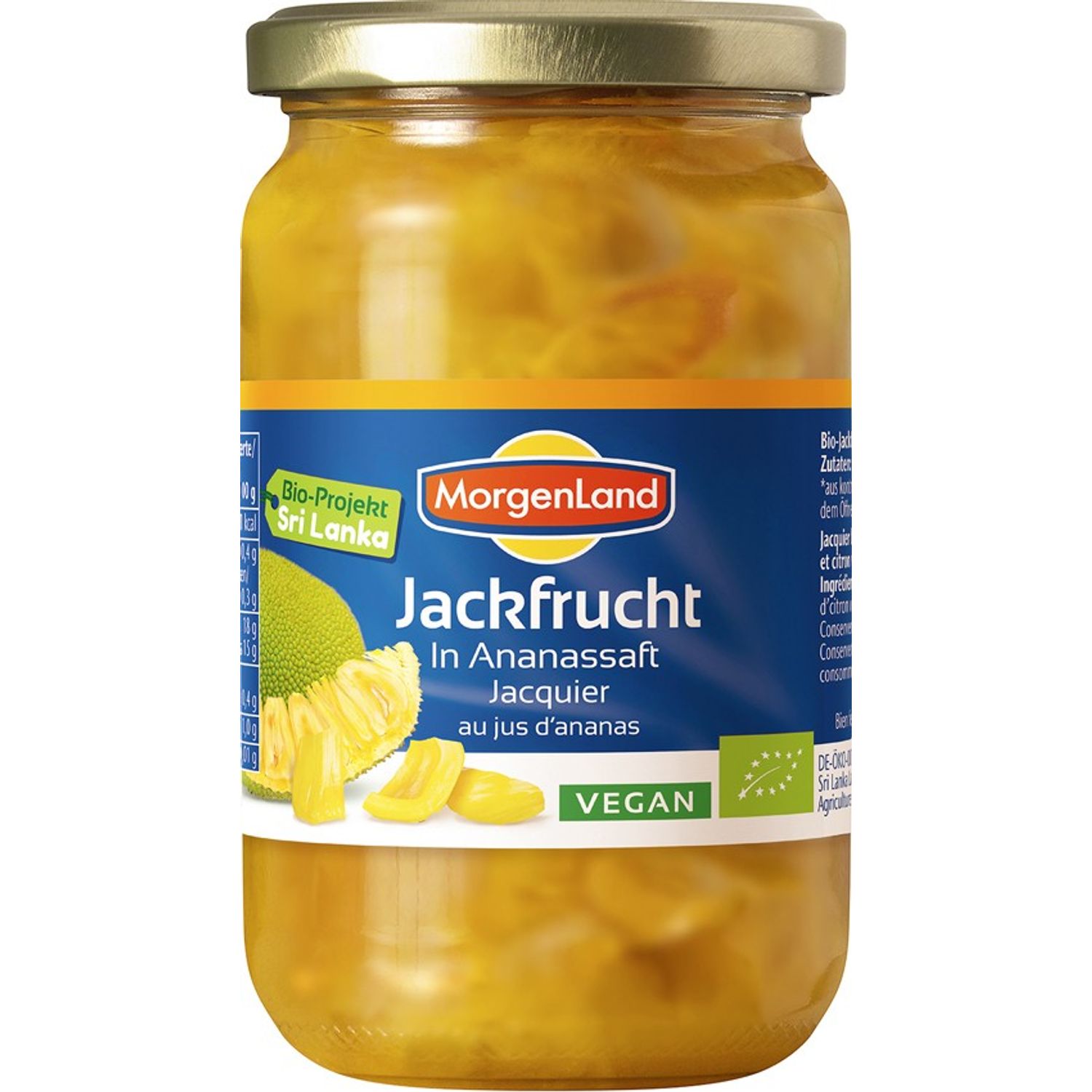 Jackfruit Bio in suc de ananas, 350 g MorgenLand fotografia produsului