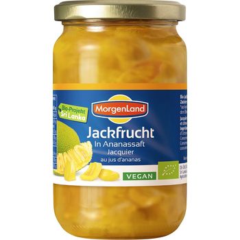 Jackfruit bio in suc de ananas, 350 g morgenland