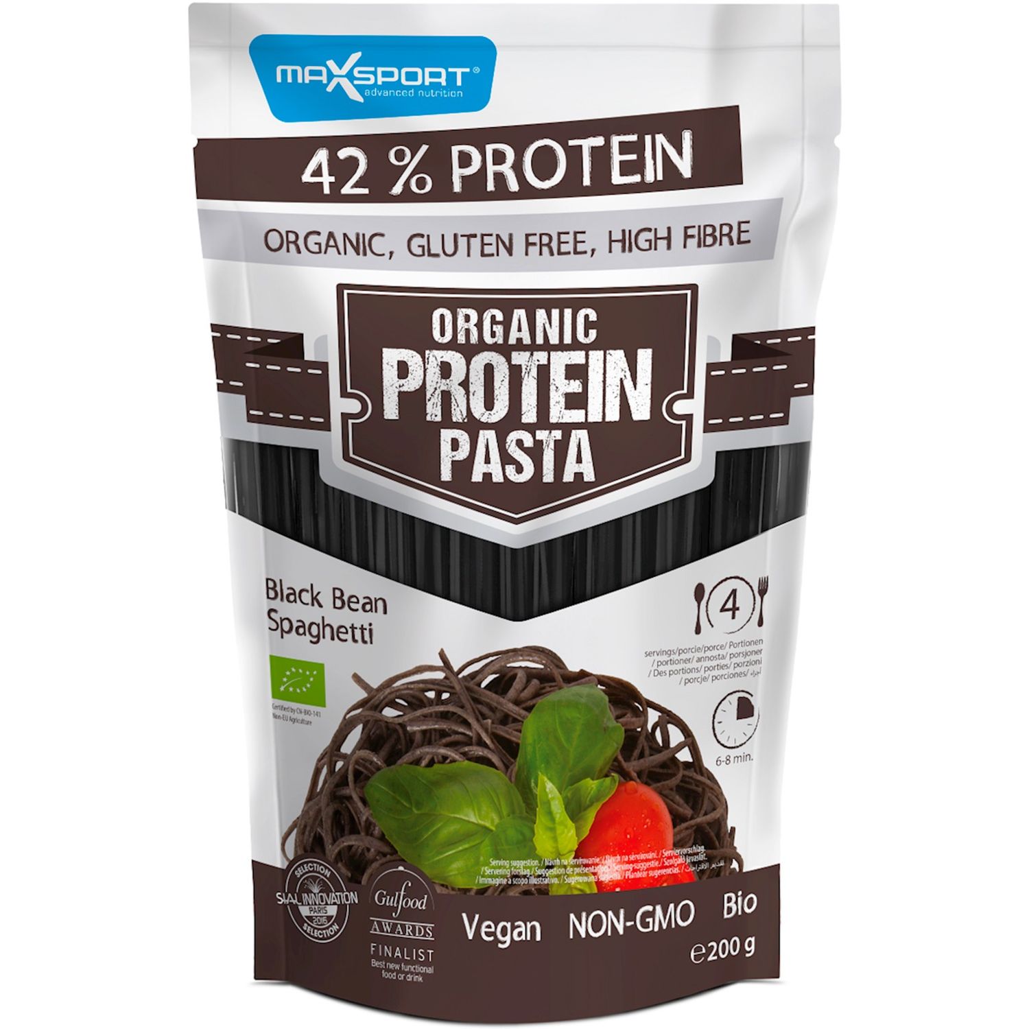 Paste Bio din fasole neagra cu continut ridicat de proteine, 200g Max sport fotografia produsului
