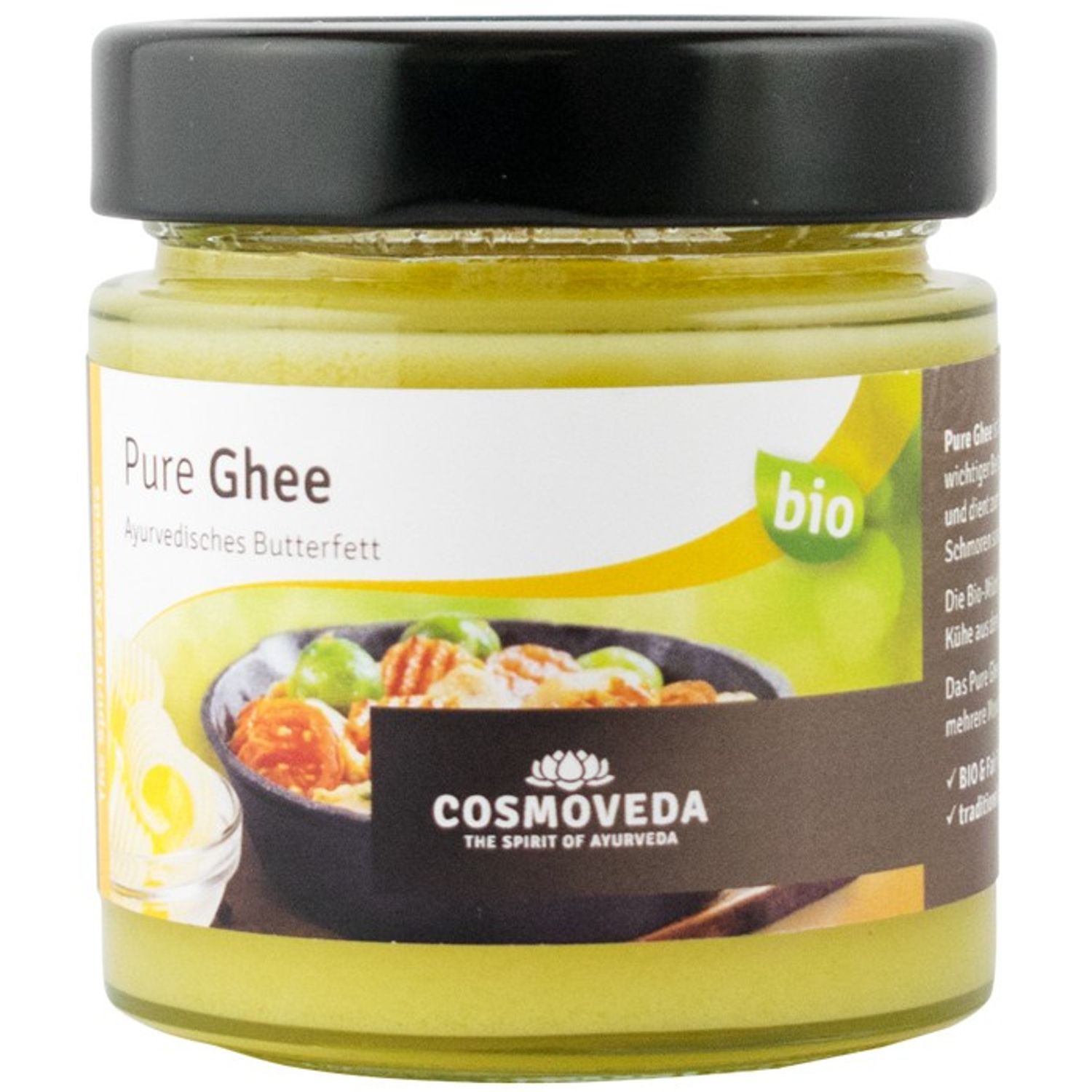 Ghee (unt pur) Bio, 150 g cosmoveda fotografia produsului
