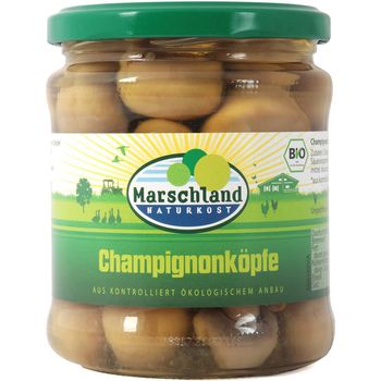 Ciuperci intregi, bio champignons, 330/170 g marschland naturkost